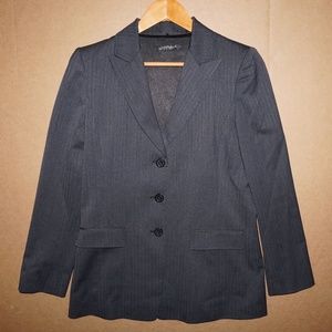 vintage gray gabardine blazer menswear jacket long